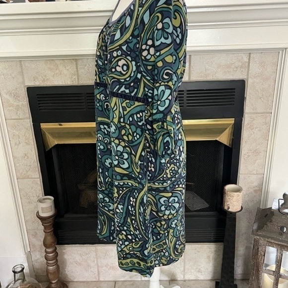 Boden for Anthropologie Midi Dress with Abstract/Floral Pattern - Picture 8 of 16